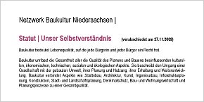 Netzwerk Baukultur Niedersachsen Statut